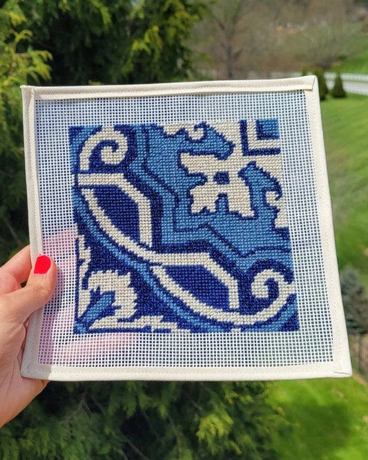 Kit de cañamazo Azulejo Portugués - Fontainhas de Unwind Studio