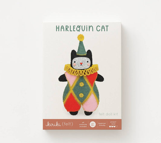 Kit Muñeco de Fieltro "Gato Arlequín" – Kiriki Press