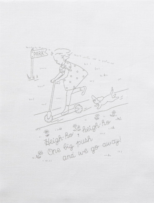 Kit de bordado "Al Parque", diseñado por Aki Takahashi para Cosmo