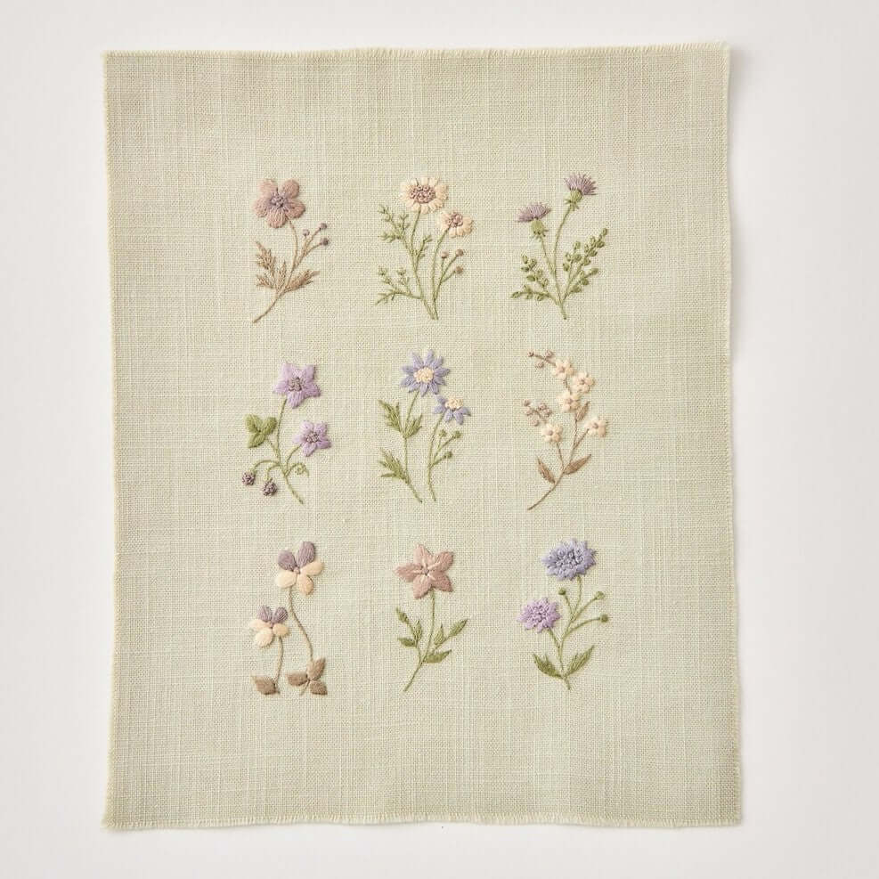 Atelier de Nora Kit Bordado Cosmo Mini Sampler Flores
