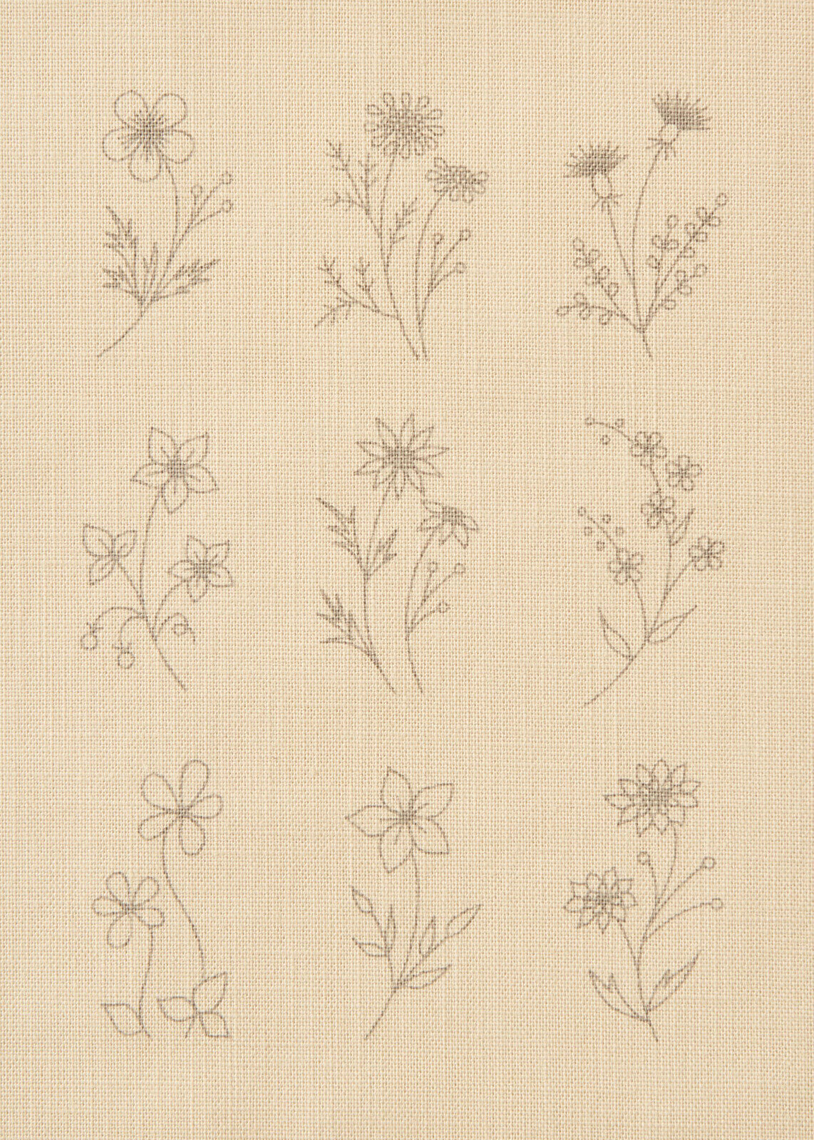 Kit de bordado "Flores" - Crema, diseñado por Atelier de Nora para Cosmo