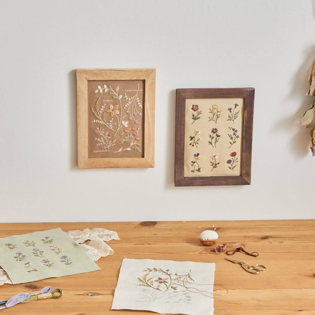 Kit de bordado "Flores" - Crema, diseñado por Atelier de Nora para Cosmo