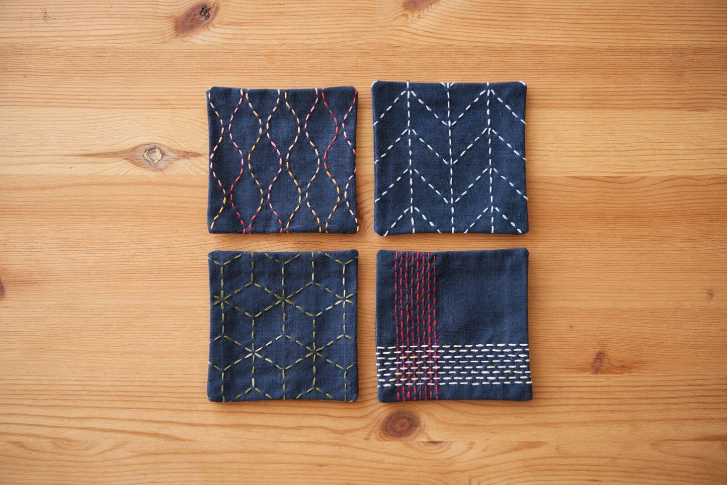 Hidamari Lecien, printed fabric for Sashiko 4 in 1