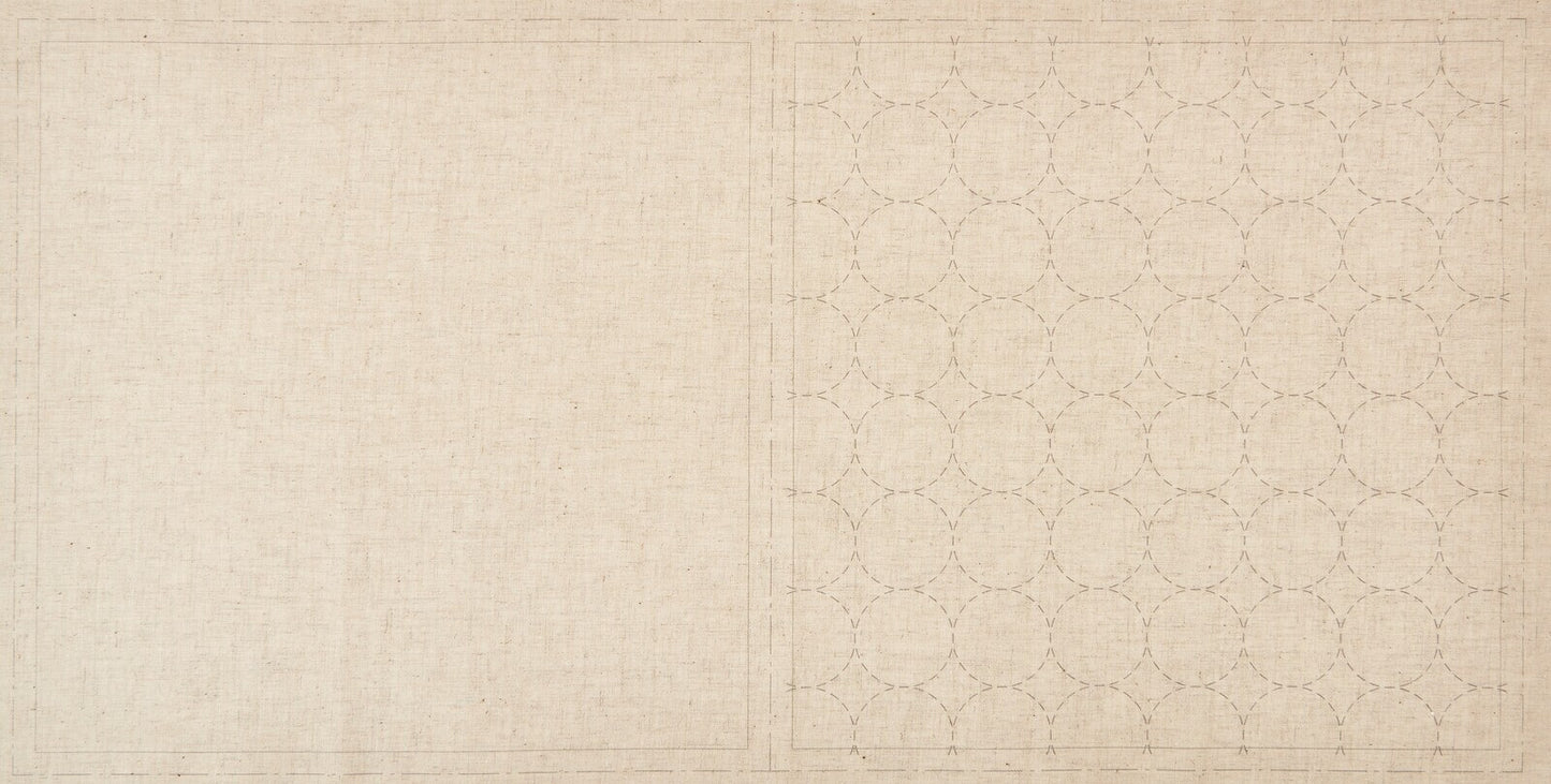 Hidamari Sashiko tela circulos beige