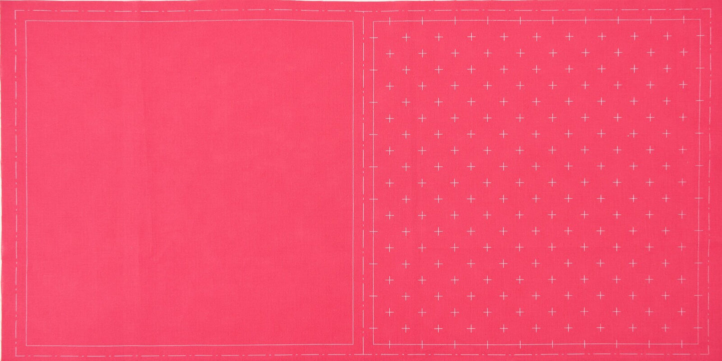 Hidamari Sashiko tela katsuri rosa
