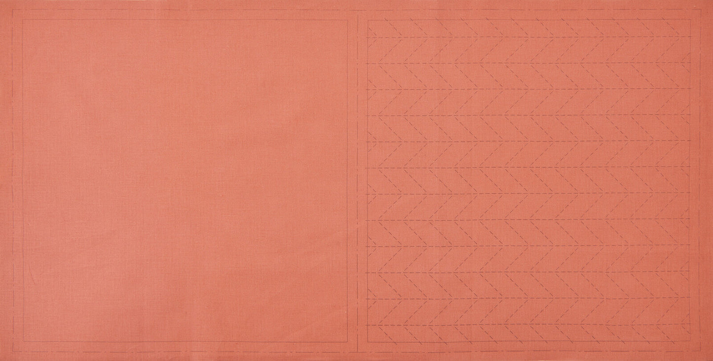 Hidamari Sashiko tela naranja espigas