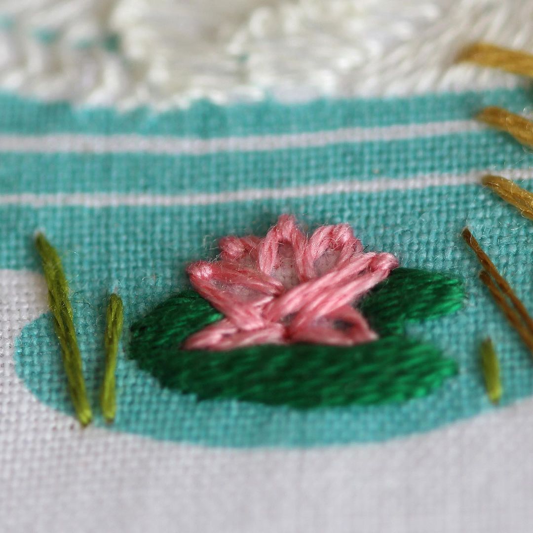Kit de bordado "Sampler Cisne" de Kiriki Press