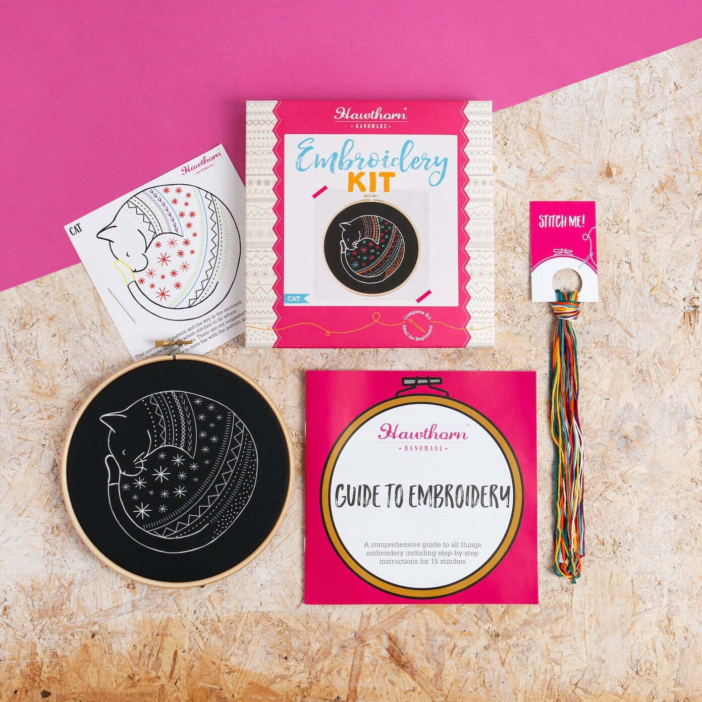 Kit de Bordado "Cat" de Hawthorn Handmade