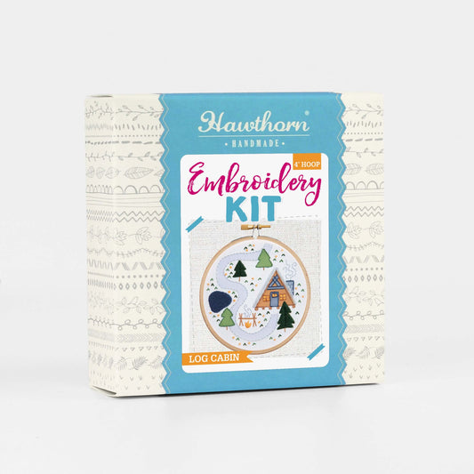 Kit de Bordado pequeño "Log Cabin" de Hawthorn Handmade