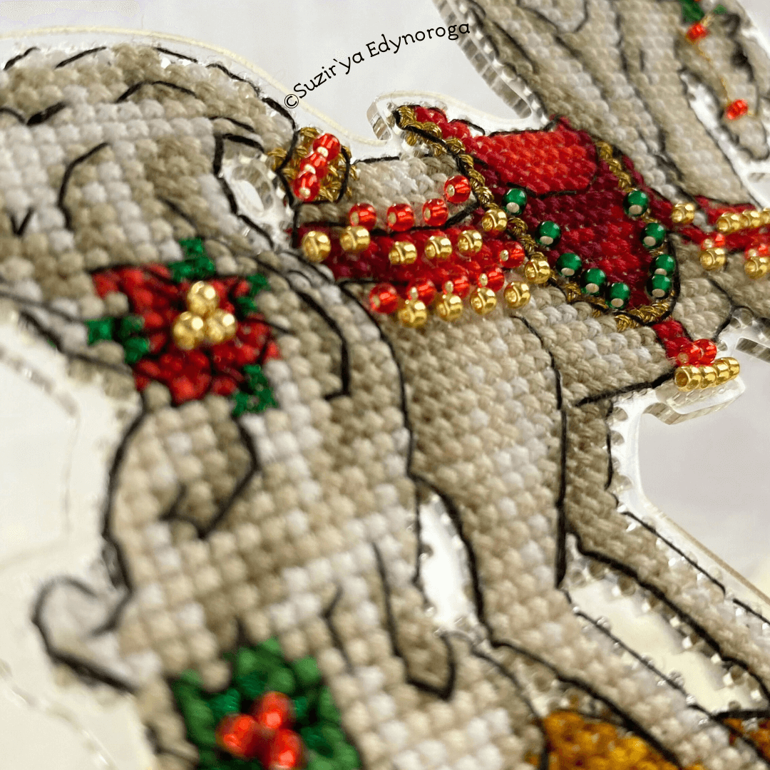 Kit de punto de cruz “Caballito de Navidad”