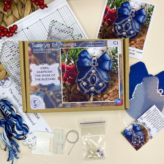 Kit de punto de cruz Corazón Chispa de Ventisca de Unicstitch