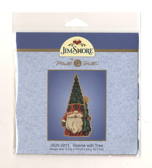 Kit de punto de cruz Gnome with Tree de Mill Hill