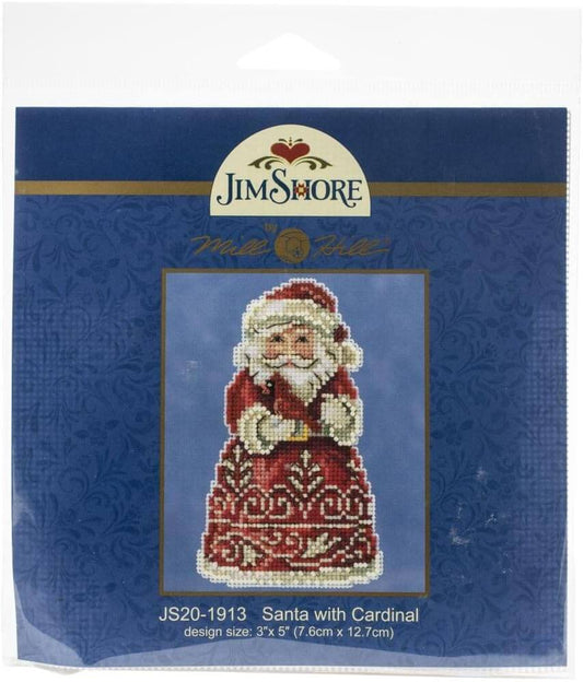 Kit de punto de cruz Santa with Cardinal de Mill Hill