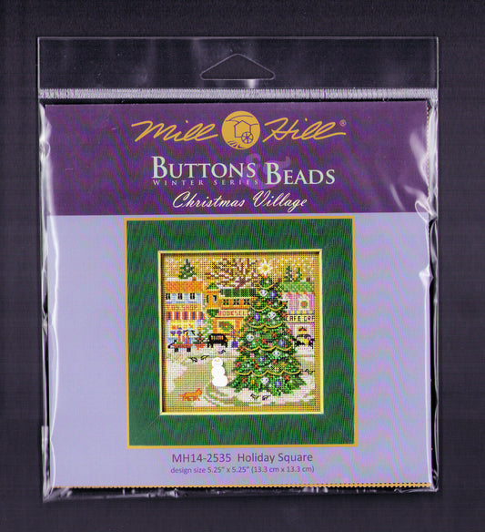 Mill Hill Kit Punto de Cruz Holiday Square Christmas Village