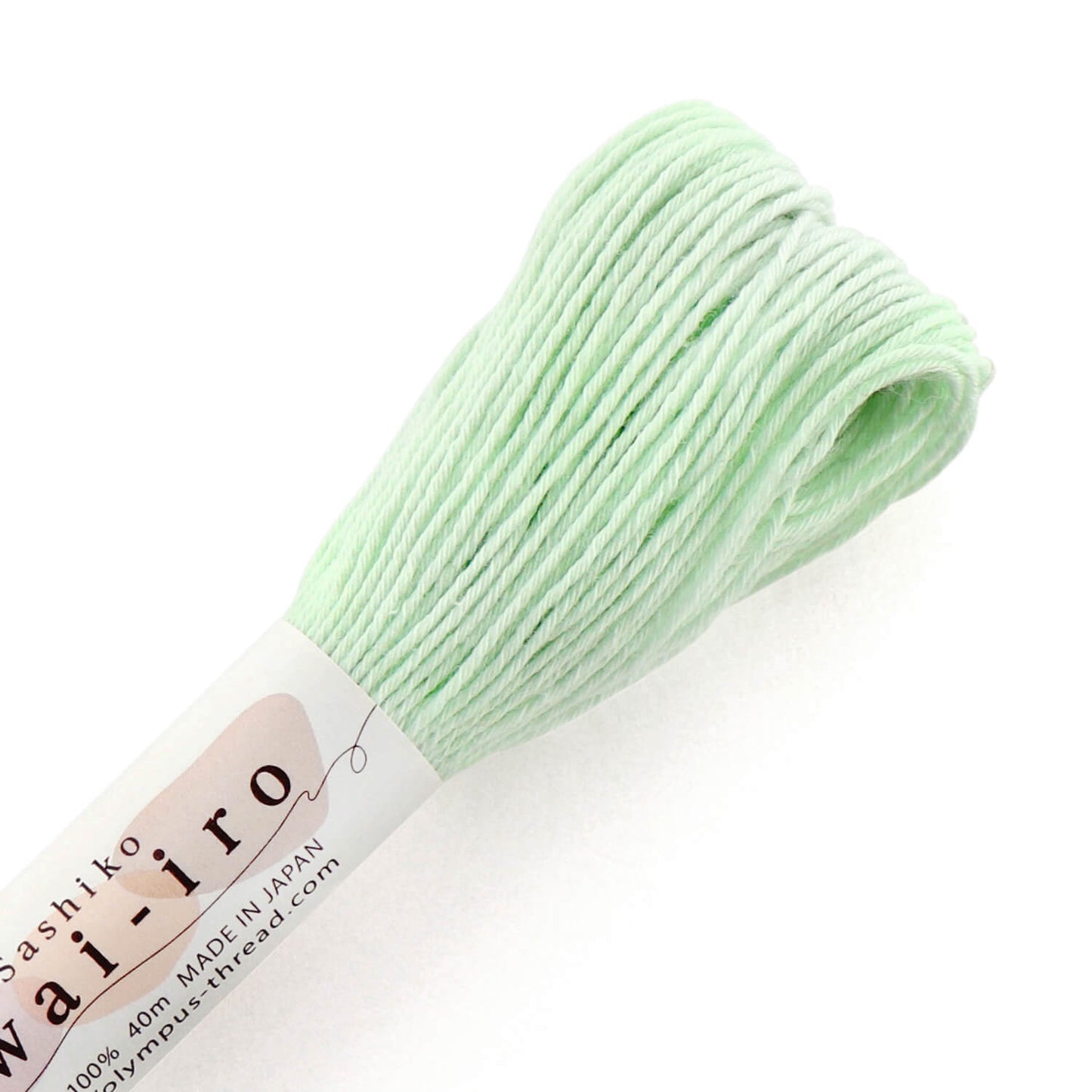 Olympus, madejas de hilo tonos pastel para Sashiko 40m - Awai-iro