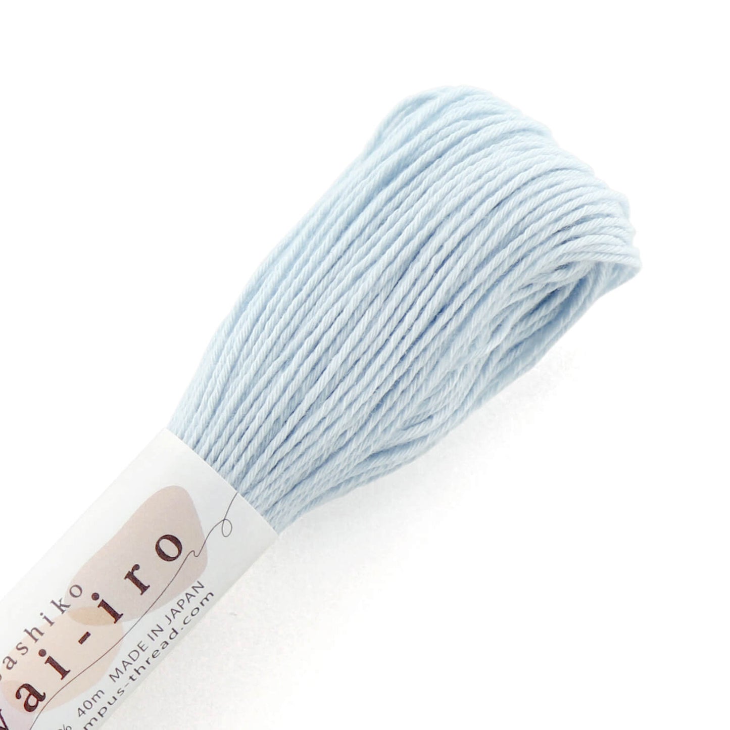 Olympus, madejas de hilo tonos pastel para Sashiko 40m - Awai-iro