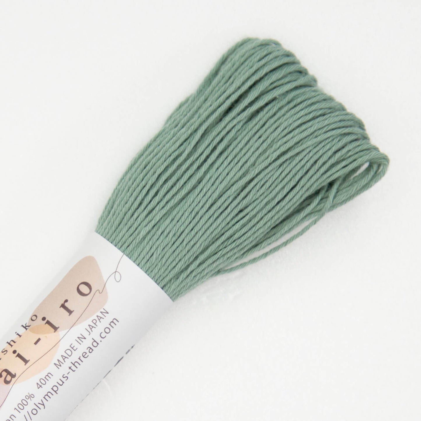 Olympus, madejas de hilo tonos pastel para Sashiko 40m - Awai-iro