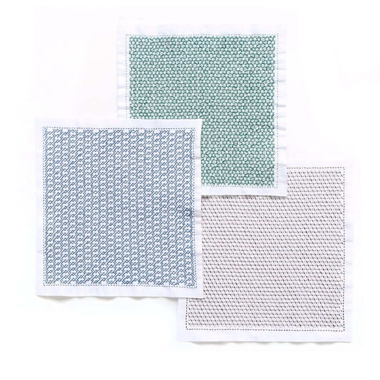 Olympus – Tela Hanafukin para Sashiko Hitomezashi con patrón impreso (varios diseños)