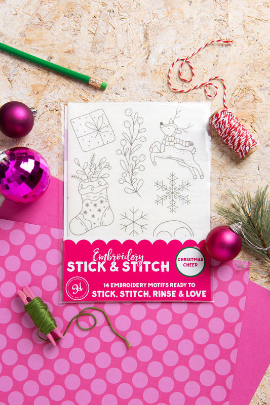 Pegatinas solubles para bordar “Christmas Cheer” - Hawthorn Handmade