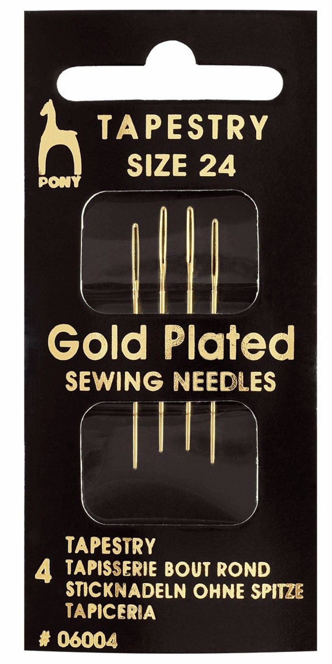 Pony Black hypoallergenic upholstery needles