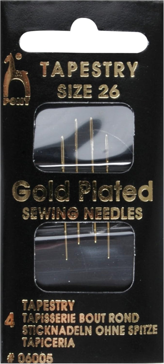 Pony agujas de tapicería de oro