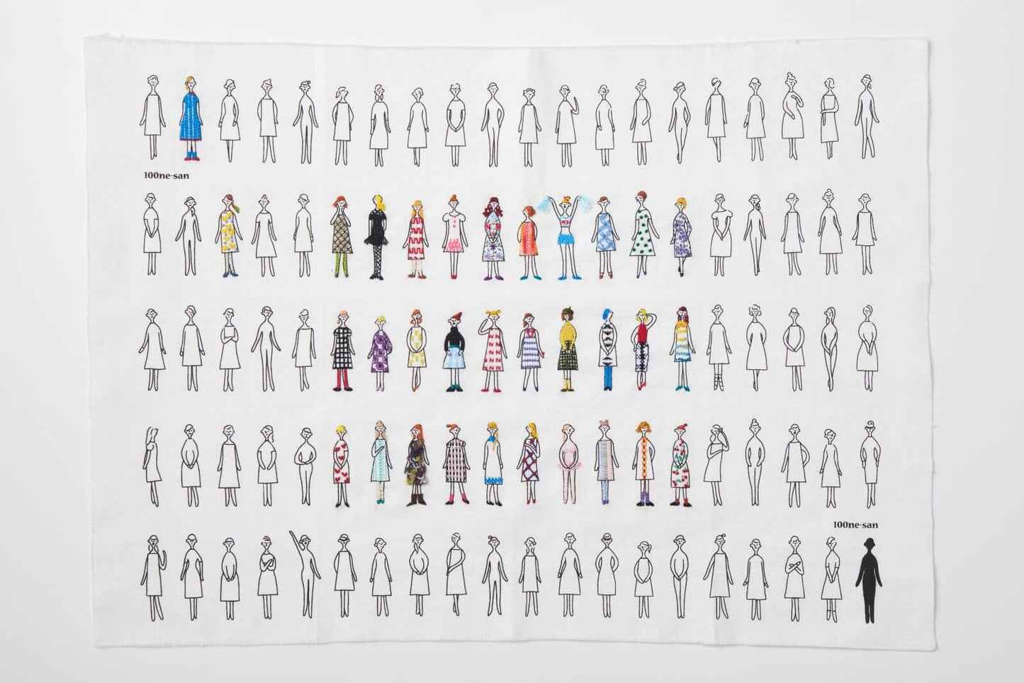 Embroidery fabric model "100 women" by Cosmo