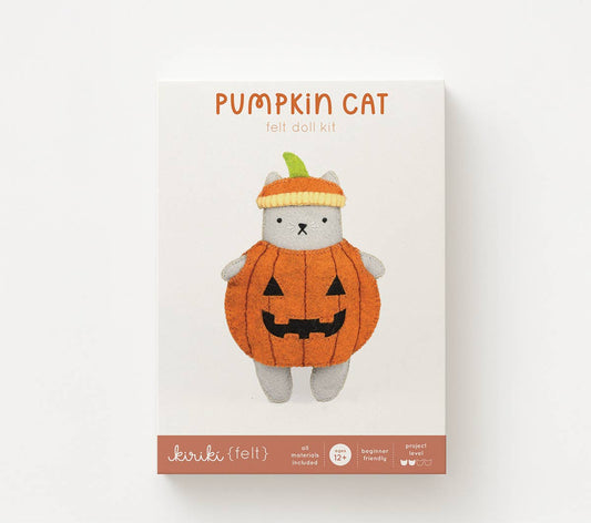 Kit Muñeco de Fieltro "Gato Calabaza" – Kiriki Press