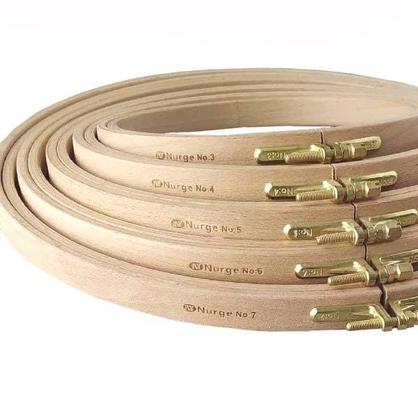 Aros de bordado redondos de Nurge de madera (16mm), 8 tamaños disponibles