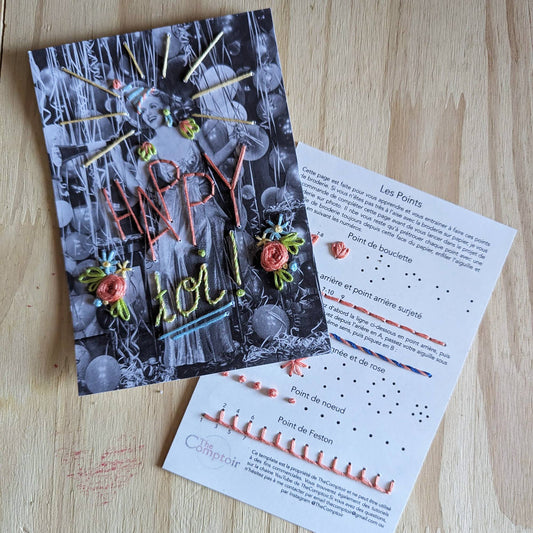 Mini kit de bordado en papel Tetas – TheComptoir