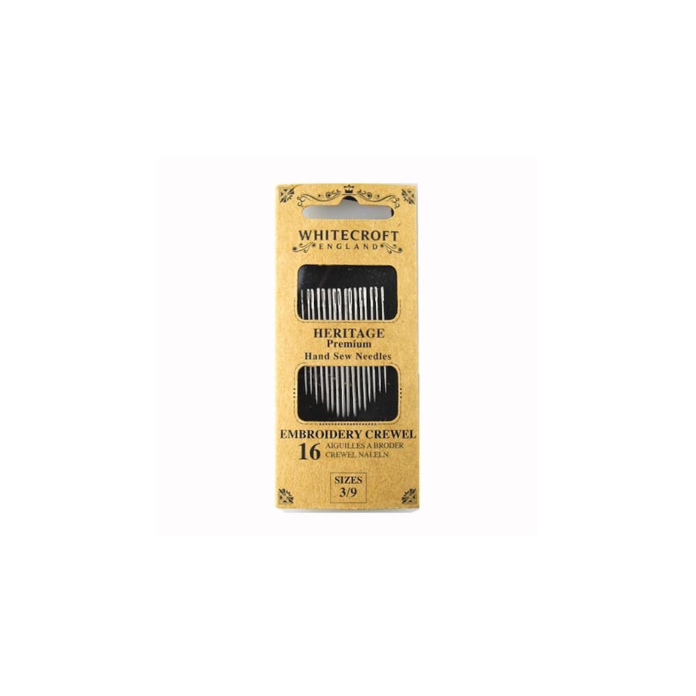 Agujas para Bordar Heritage Premium de Whitecroft tamaño 3-9