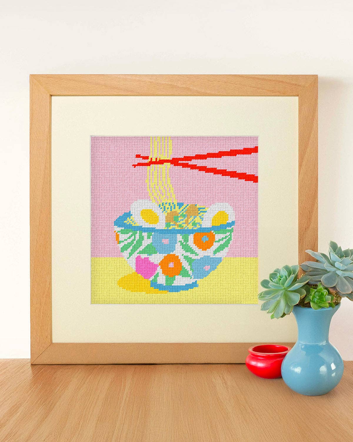 Kit de bordado en cañamazo Ramen Night de Unwind Studio