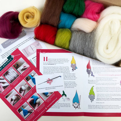 Título: Kit de fieltro con aguja "Siete gnomos traviesos" - Bergin & Bath 