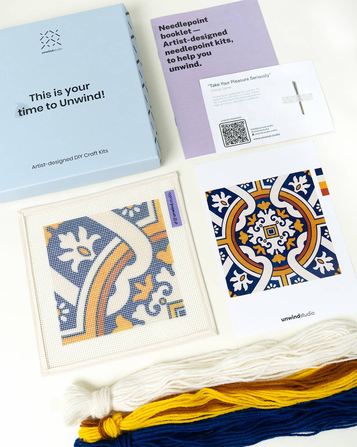 Kit de cañamazo Azulejo Portugués - Cedofeita de Unwind Studio