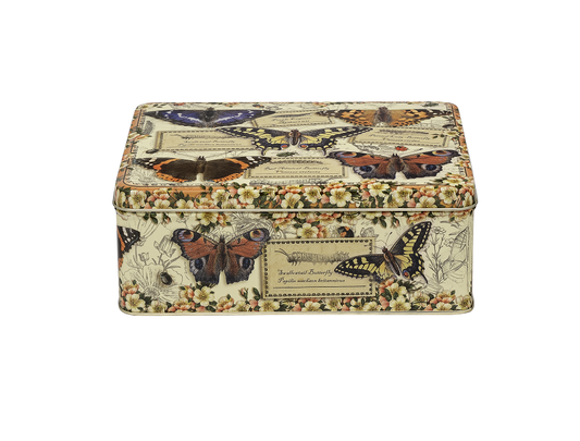 Caja metálica ilustrada Mariposa Vintage | Maison Royal Garden