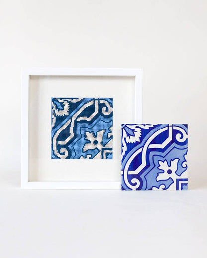 Kit de cañamazo Azulejo Portugués - Fontainhas de Unwind Studio