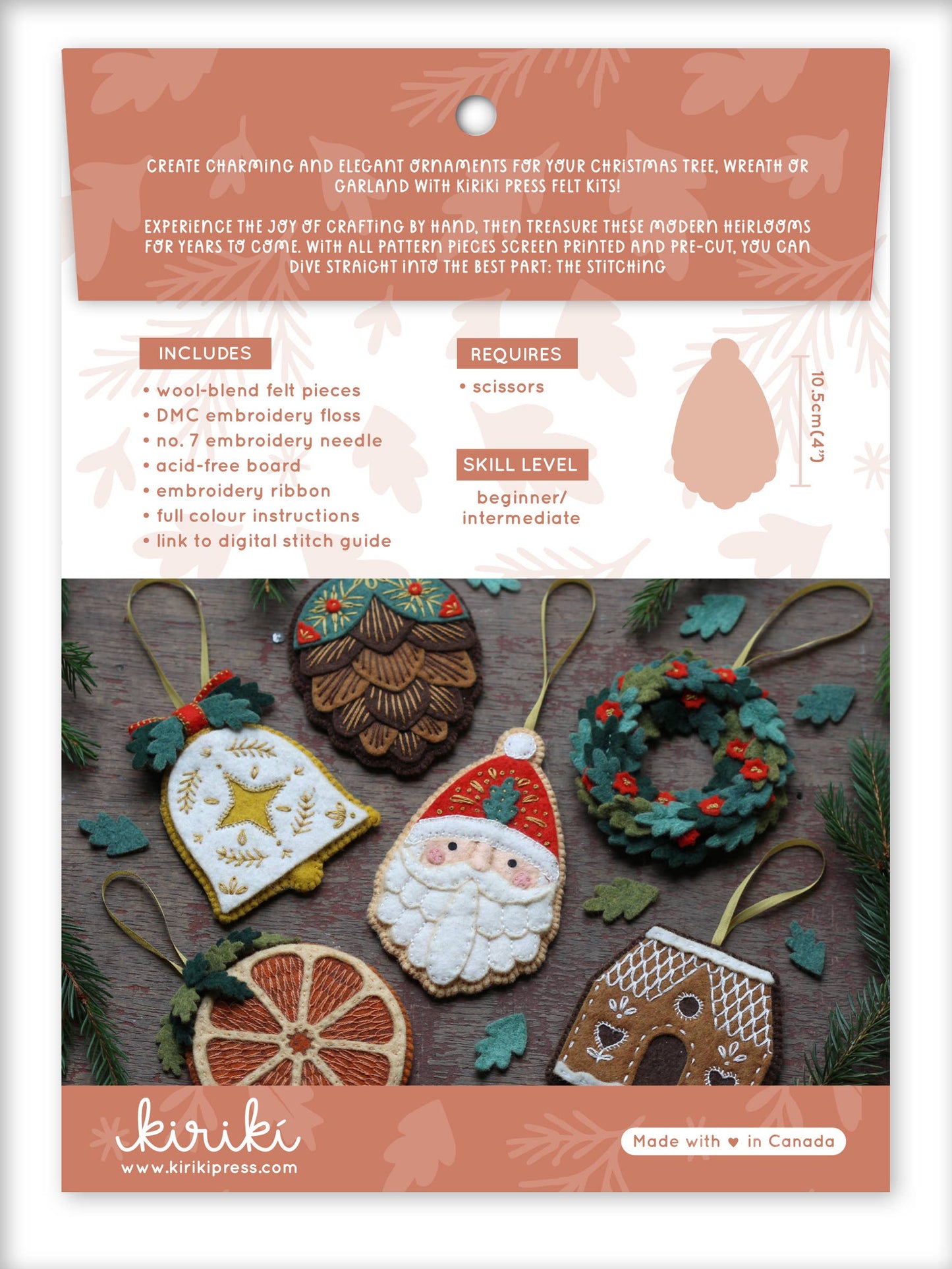 Kit Adorno de Fieltro Papá Noel – Kiriki Press