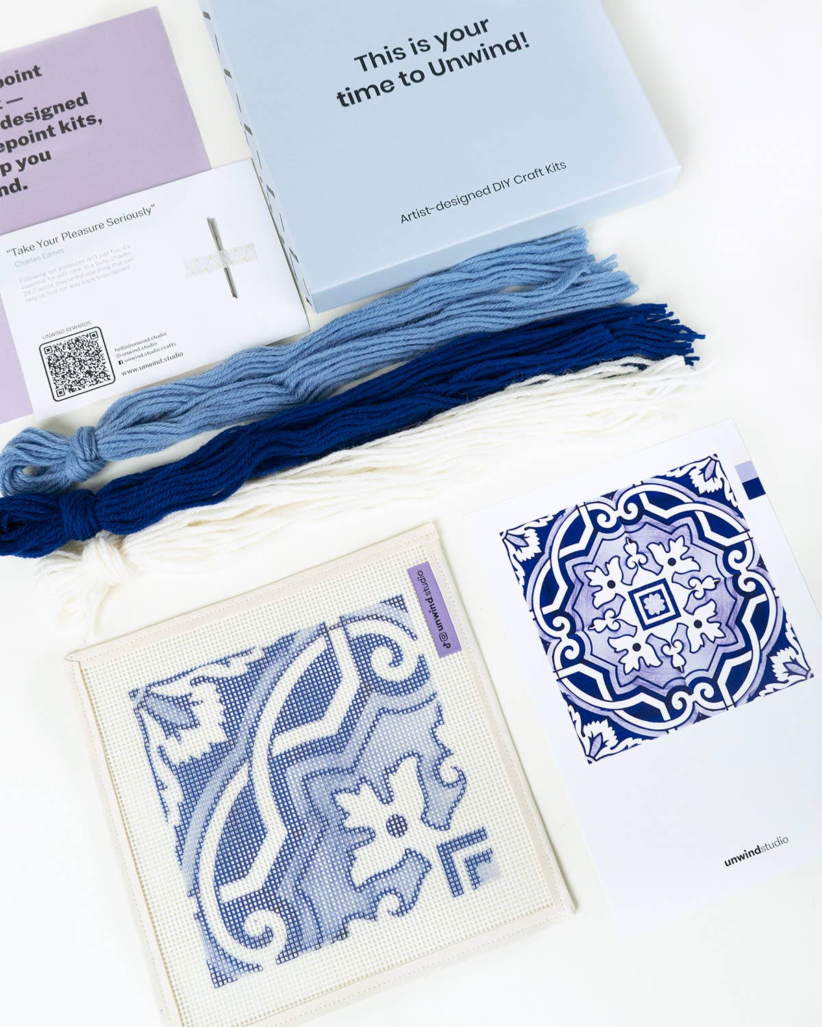 Kit de cañamazo Azulejo Portugués - Fontainhas de Unwind Studio