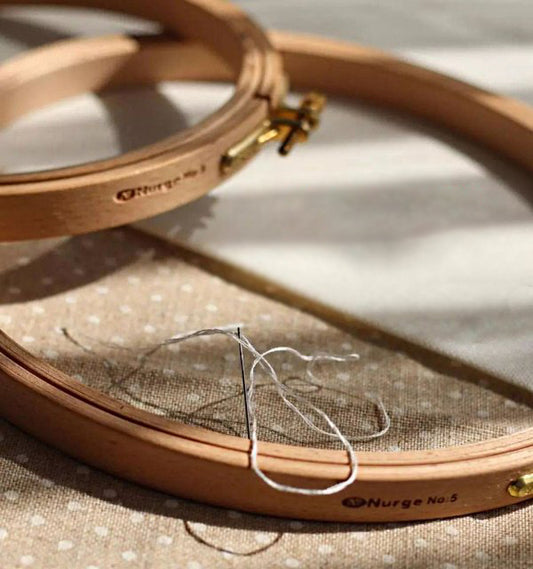 Aros de bordado redondos de Nurge de madera (16mm), 8 tamaños disponibles