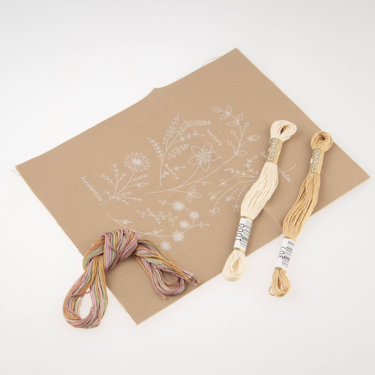 Kit de bordado "Libro de flores" - Marrón, diseñado por Atelier de Nora para Cosmo