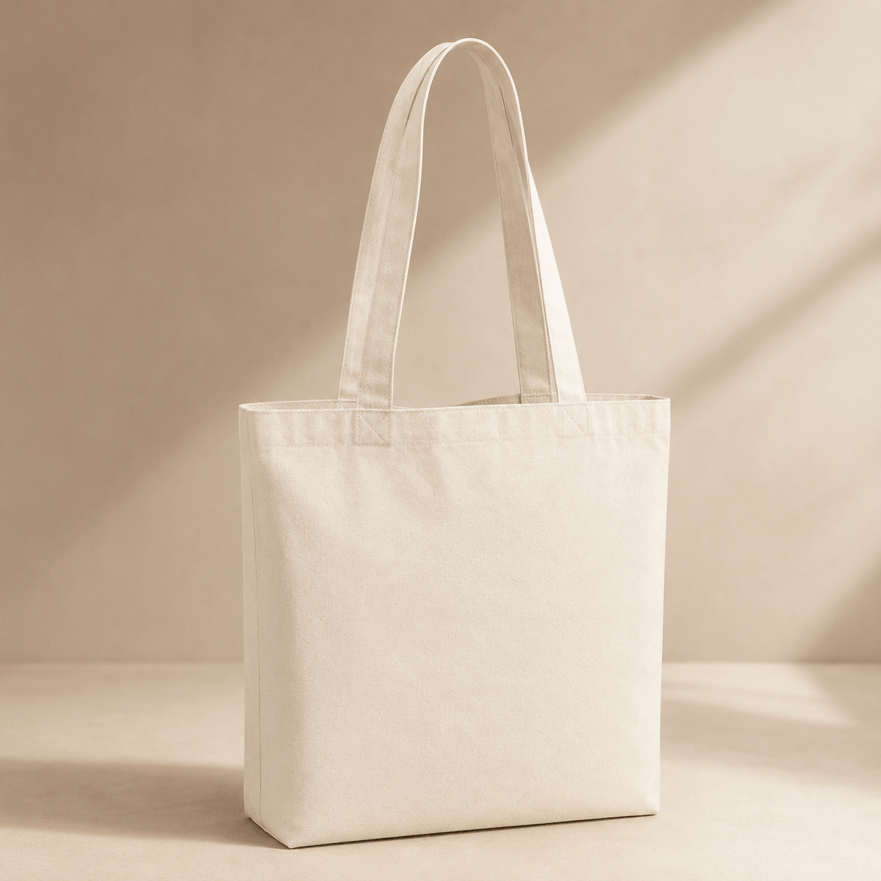 Bolsa Tote ancha de algodón para bordar