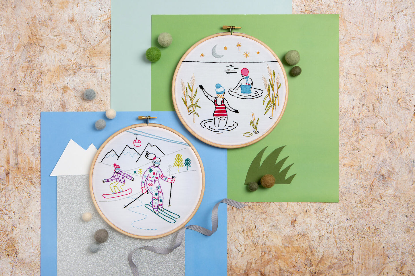 Kit de Bordado "Off-Piste Snow" - Hawthorn Handmade | Wonderful Women Collection