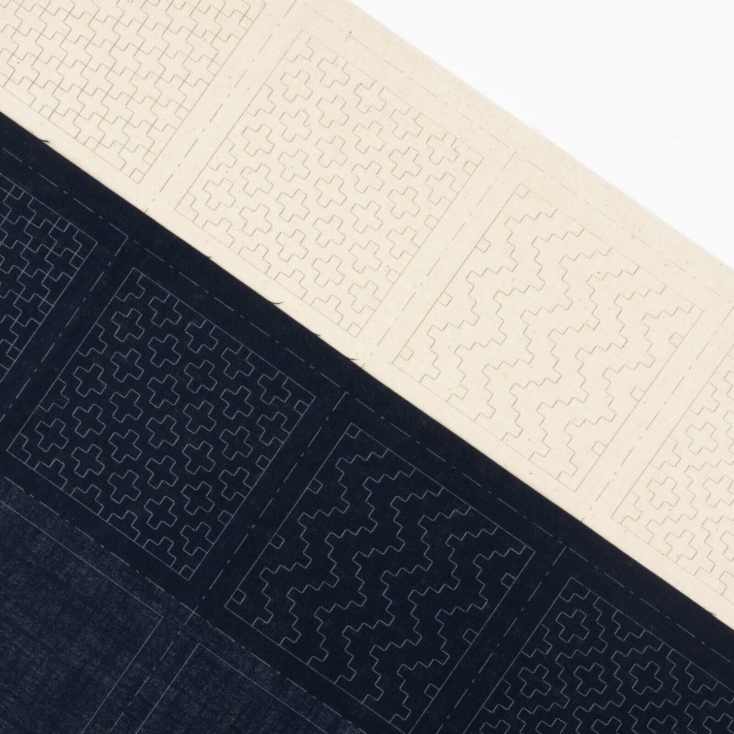Hidamari Lecien, printed fabric for Sashiko 4 in 1