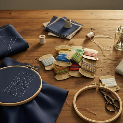 Skeins of thread for Sashiko and Kogin