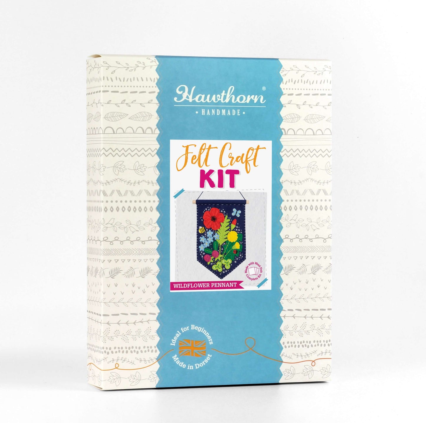 Kit de Costura de Fieltro "Banderín de Flores Salvajes" de Hawthorn Handmade