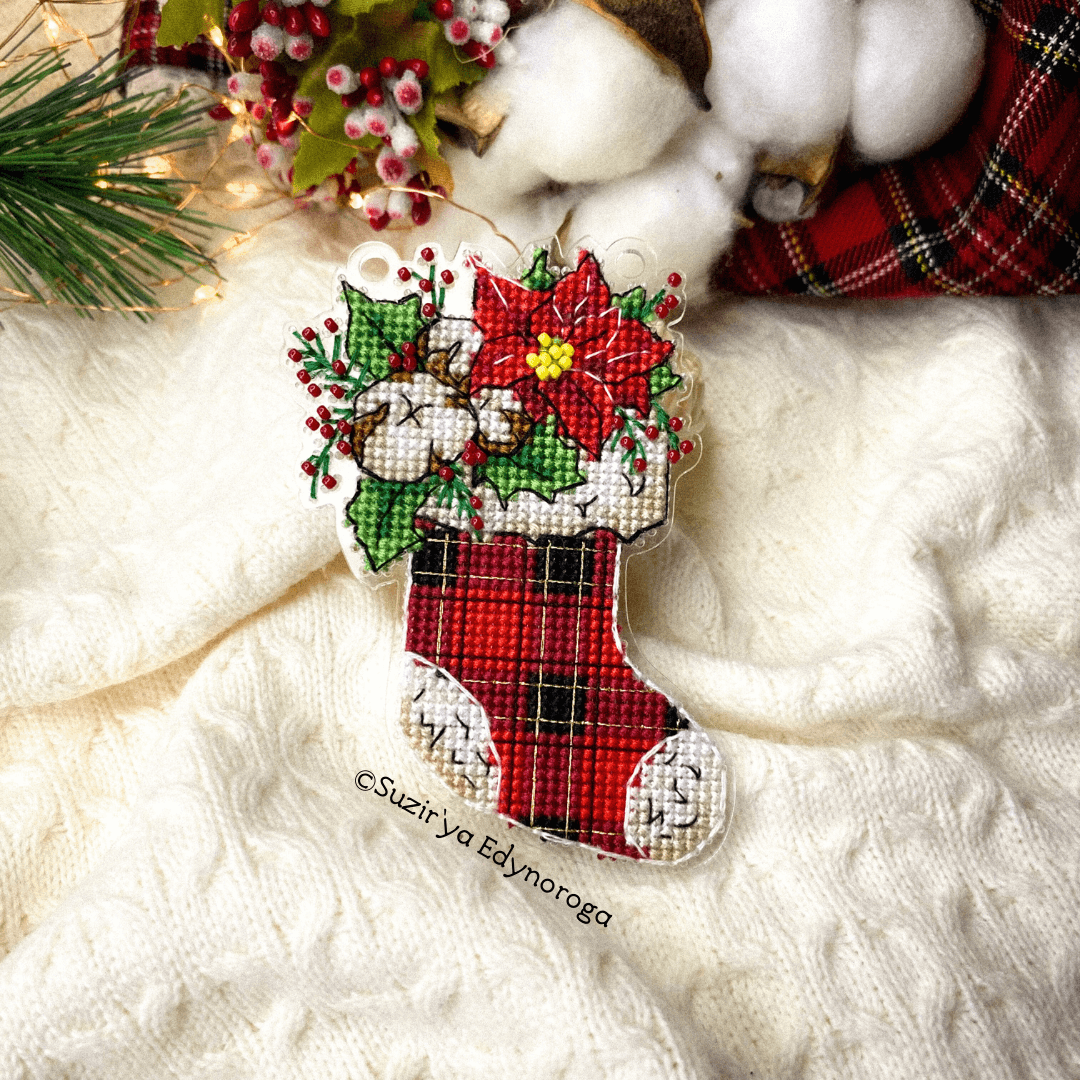 Kit de punto de cruz “Bota de Navidad"