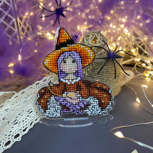 Kit de punto de cruz “Bruja Bordadora"