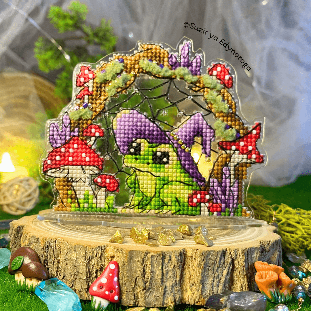 Kit de punto de cruz “Rana de Halloween”