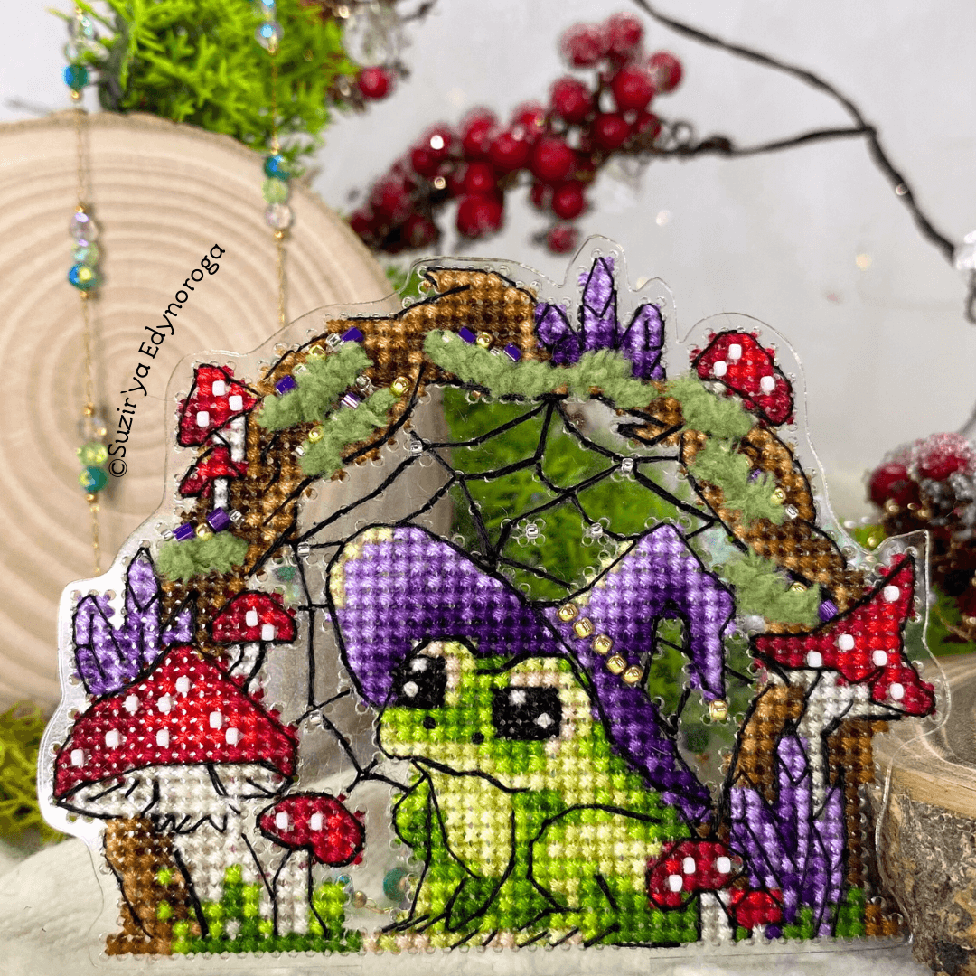 Kit de punto de cruz “Rana de Halloween”