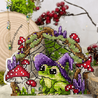 Kit de punto de cruz “Rana de Halloween”