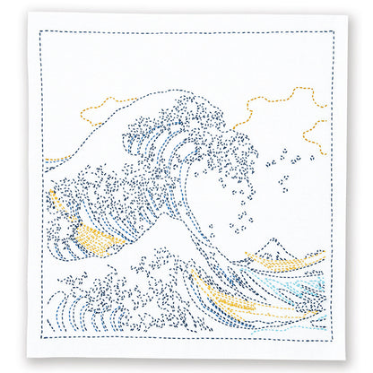 Kit de Sashiko Hokusai - Monte Fuji de Olympus (Gran Ola)